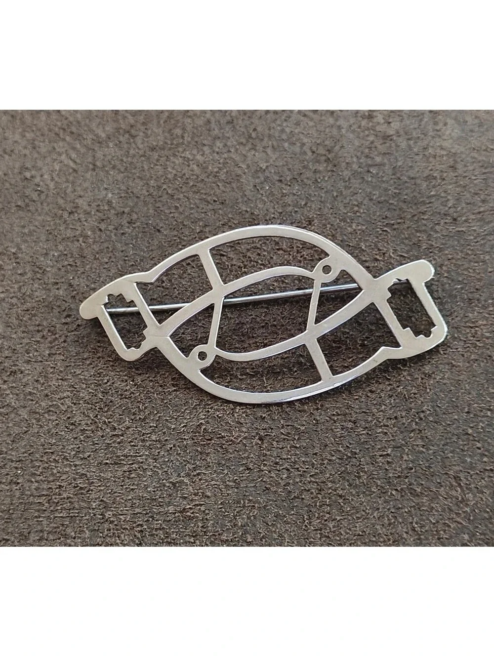 1930s Stamped Coro Duette Silver Tone Coro Duette Brooch Frame